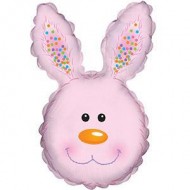 Pale Pink Rabbit Head Supershape Balloon
